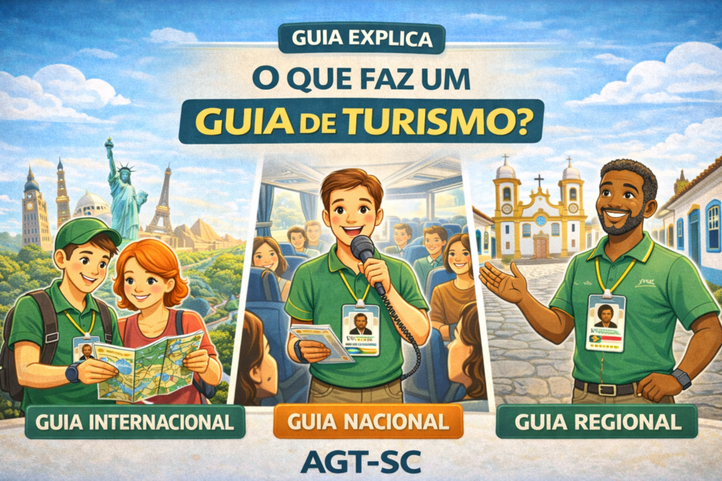 O que Faz um Gui de Turismo; Guia Explica; AGT-SC; Associação de Guias de Turismo de Santa Catarina