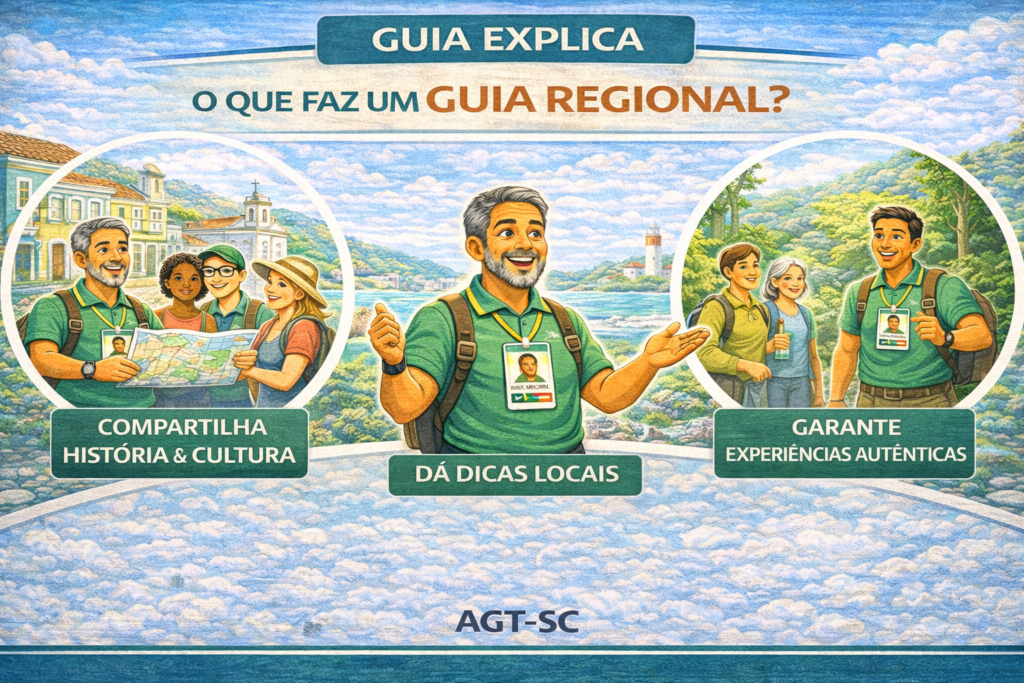 o que faz um guia regional? AGT-SC Associação de Guias de Turismo de Santa Catarina