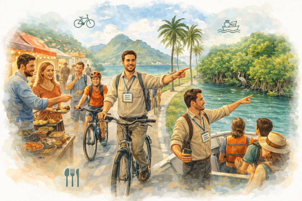 Outros formatos de tour feitos pelo guia de turismo